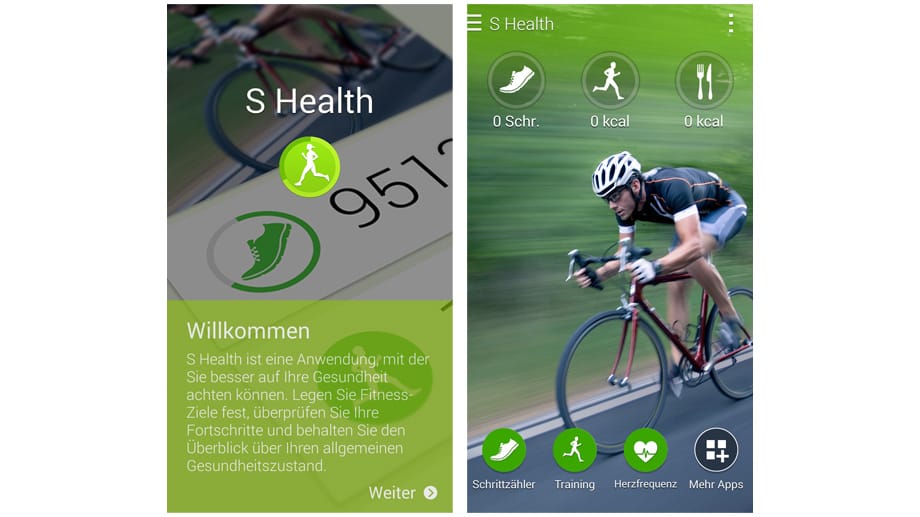 Die vorinstallierte Sport-App, in die der Herzfrequenz-Sensor integriert ist, dürfte so mancher kostenpflichtigen Anwendungen in den App-Stores Konkurrenz machen.