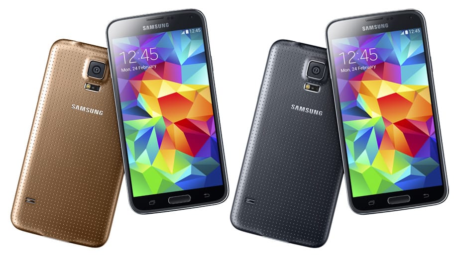 Abseits von Weiß und Blau gibt es das Samsung Galaxy S5 auch in Schwarz und Gold.