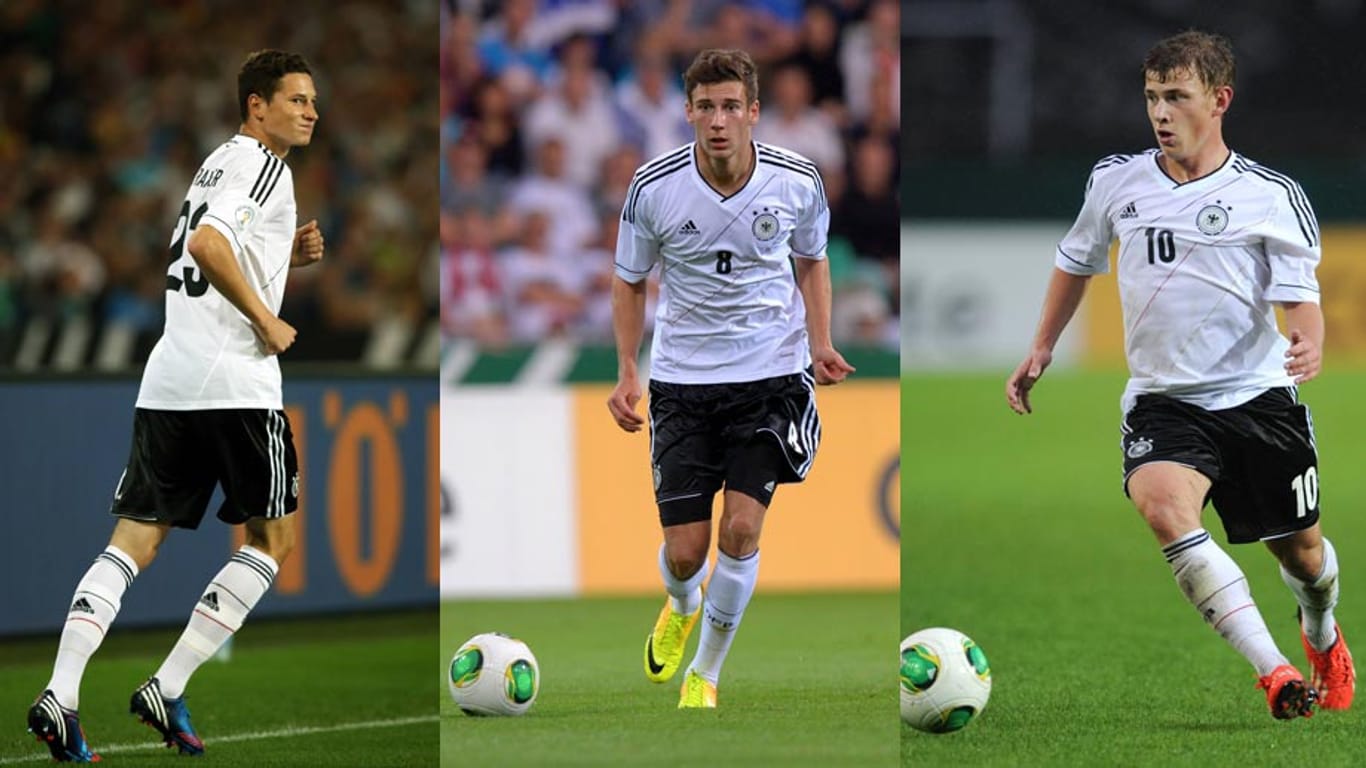 Das Schalker Trio Julian Draxler, Leon Goretzka und Max Meyer (v.li.) konkurriert um einen Platz im WM-Kader.