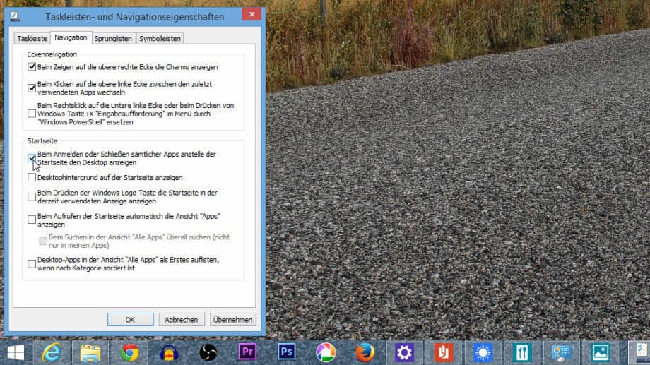 Windows 8.1 auf dem Desktop booten