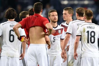 Die deutsche Mannschaft beim Länderspiel gegen Polen.