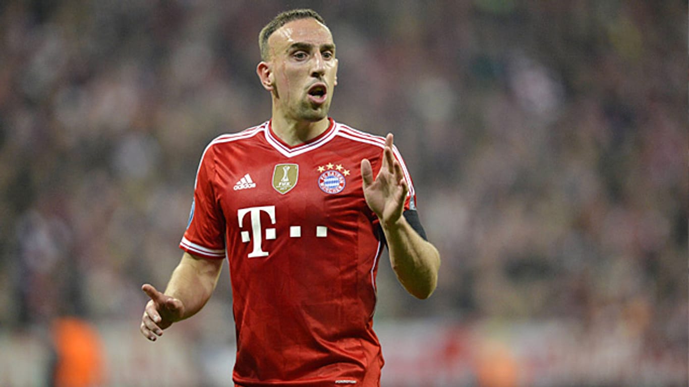 Aufgrund von Rückenproblemen wird Franck Ribéry gegen Dortmund wohl nicht in der Startformation stehen.