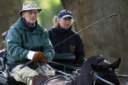 Prinz Philip bei einer Kutschfahrt durch den Park von Windsor