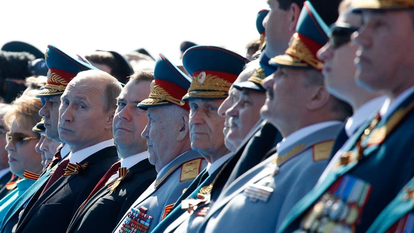 Gleiches Weltbild wie Europas Rechtsextremisten: Putin bei der Parade zum 1. Mai