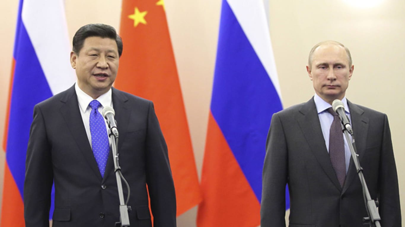 Wladimir Putin bei einem Treffen mit Chinas Staatspräsident Xi Jinping.
