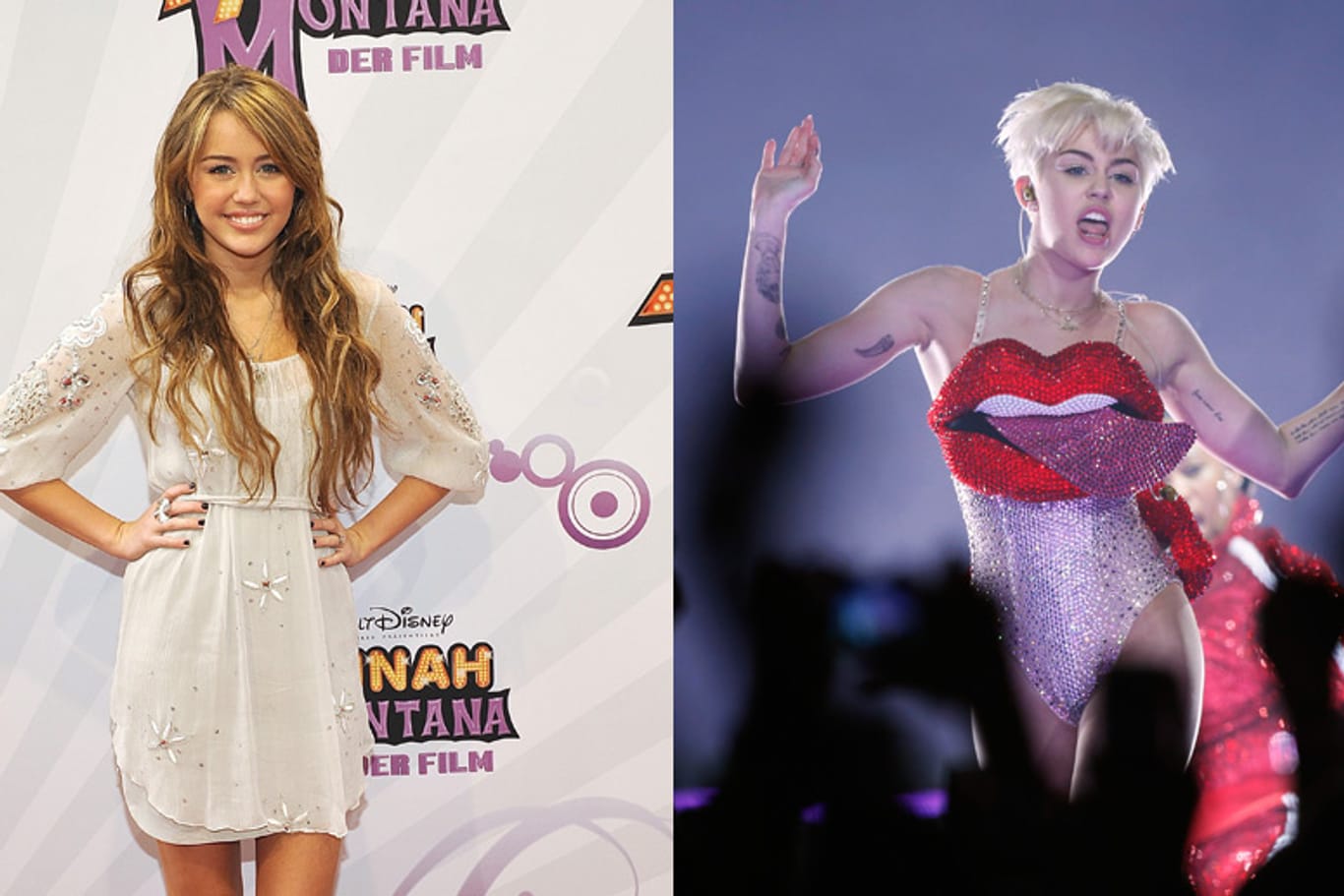 Miley Cyrus: Vom süßen Mädchen zur Pop-Diva.
