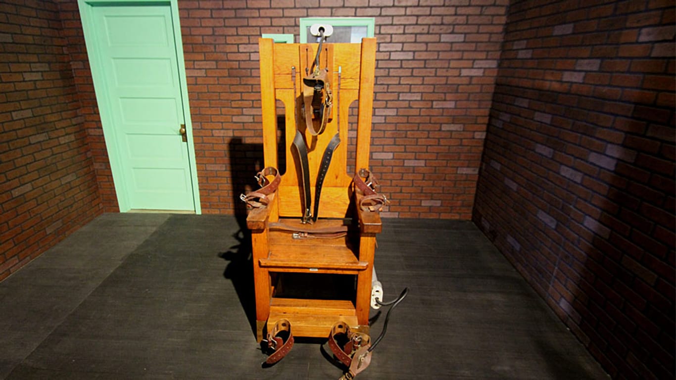 Elektrischer Stuhl aus einem Gefängnismuseum in Texas