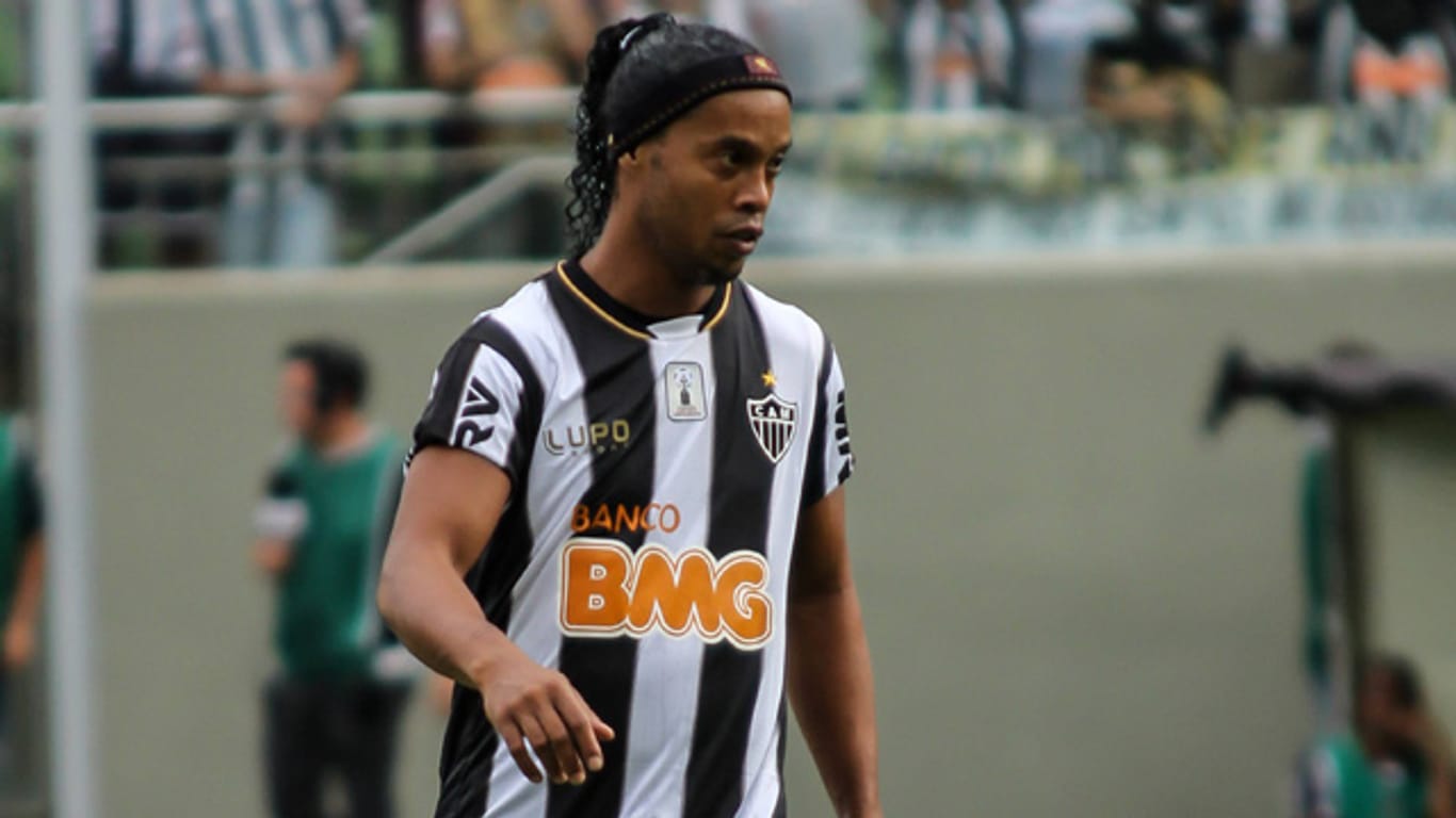 Ronaldinho im Trikot des brasilianischen Erstligisten Atletico Mineiro, dem amtierenden Libertadores-Cup-Sieger.