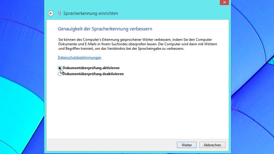 Windows 8.1: Genauigkeit der Spracherkennung verbessern