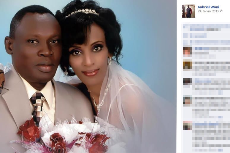 Daniel Wani mit seiner Frau Meriam Jahia Ibrahim Ischak.