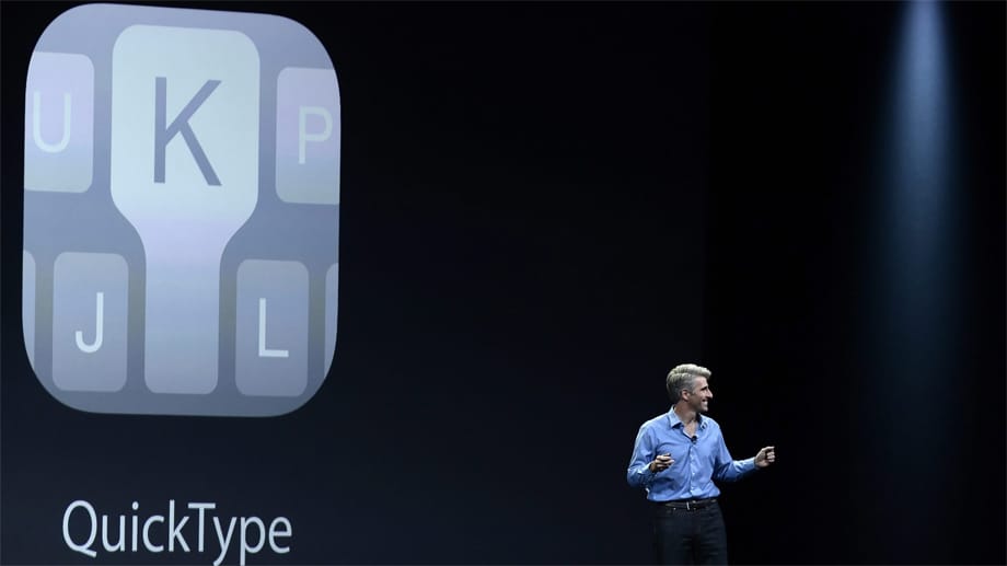 Neu in iOS 8 ist QuickType, eine Textschnelleingabe.