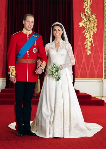 Eine wahre Traumhochzeit: Prinz William mit seiner Kate, die ein wunderschönes Hochzeitskleid trug.