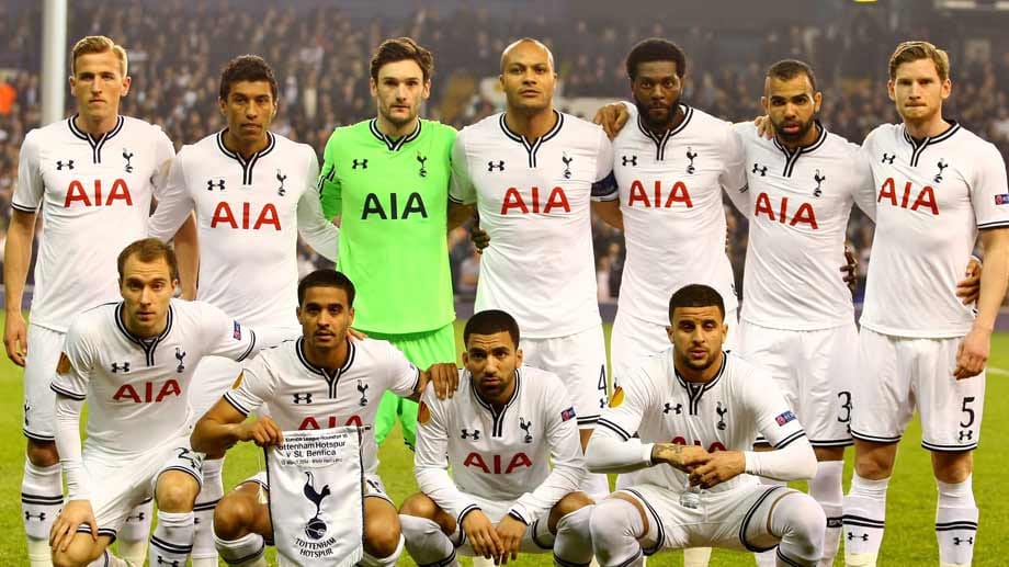 Platz 13: Tottenham Hotspur hat einen Wert von etwa 383 Millionen Euro. In den Saisons 2012/13 und 2013/14 waren sie Europa-League-Teilnehmer.