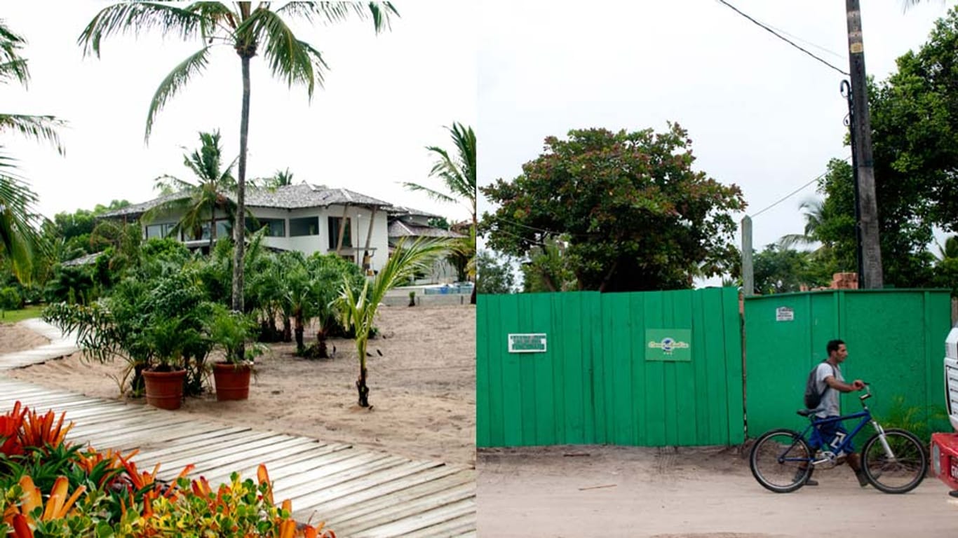 Das DFB-Luxus-Quartier Campo Bahia: Einheimische brauchen eine Sondergenehmigung, um ihre Häuser zu erreichen.