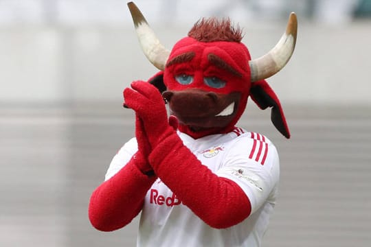 Das Maskottchen von RB Leipzig