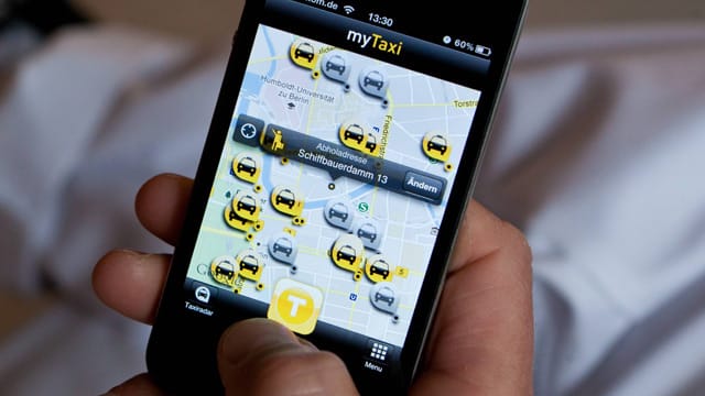 App mytaxi auf dem Smartphone