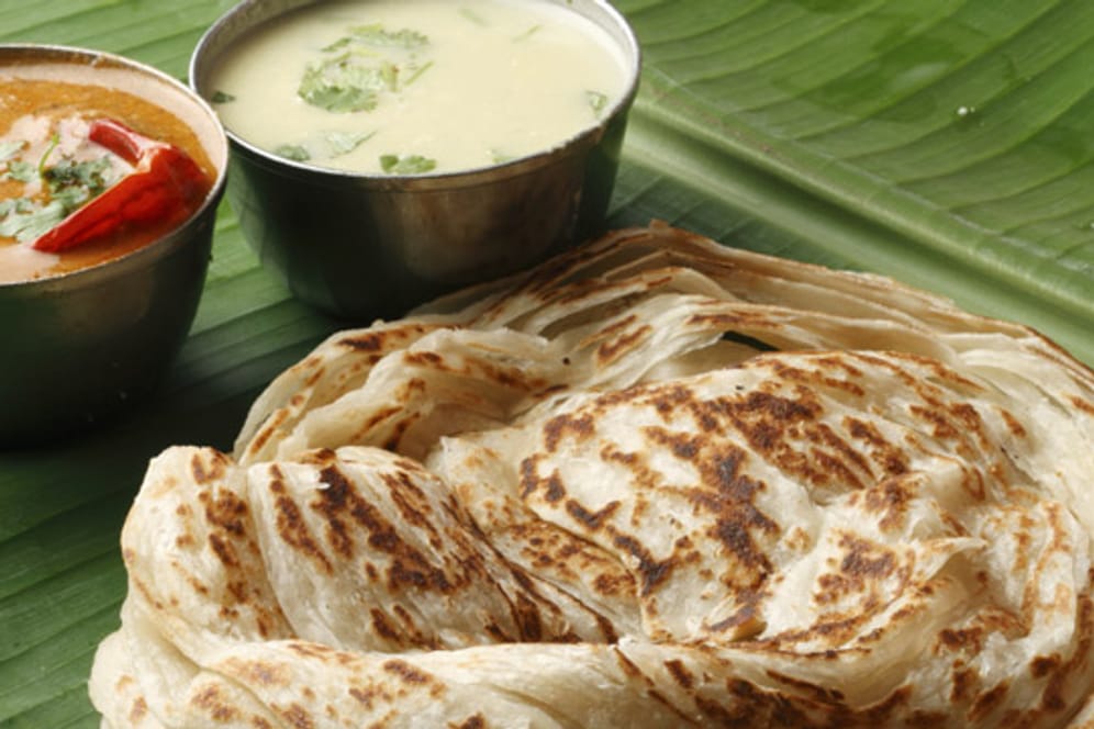 Zum indischen Paratha-Brot lassen sich viele leckere Soßen, Gemüse- und Fleischgerichte kombinieren