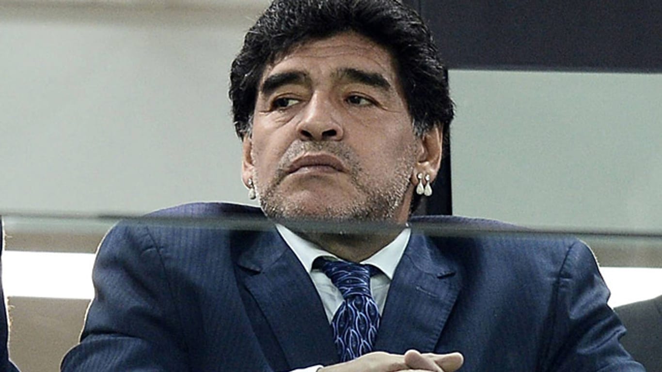 Diego Maradona beobachtet für einen venezolanischen TV-Sender die WM.