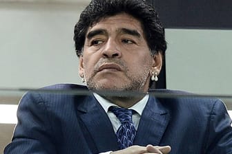 Diego Maradona beobachtet für einen venezolanischen TV-Sender die WM.