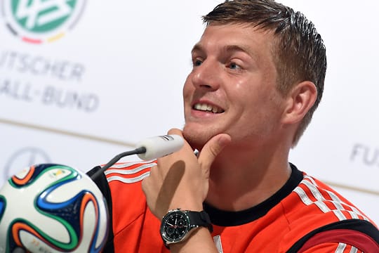 Toni Kroos während der DFB-Pressekonferenz.