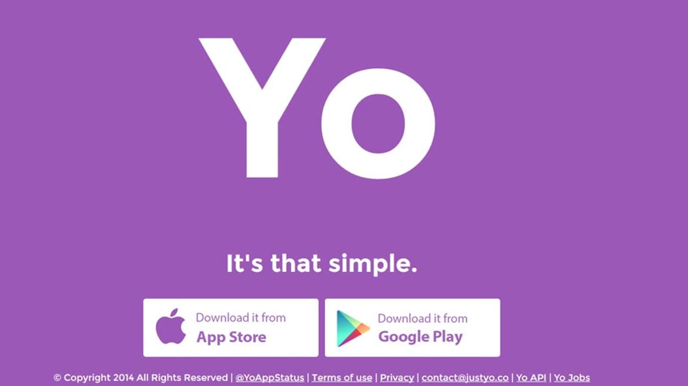 Yo ist eine simple App - und doch eine Million Dollar wert.