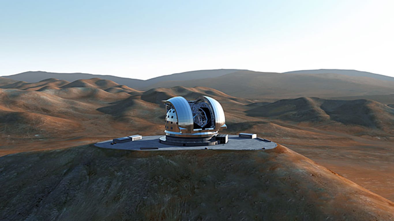 2024 soll das europäische Riesen-Teleskop E-ELT auf dem Gipfel des Cerro Armazonas in Chile in Betrieb gehen