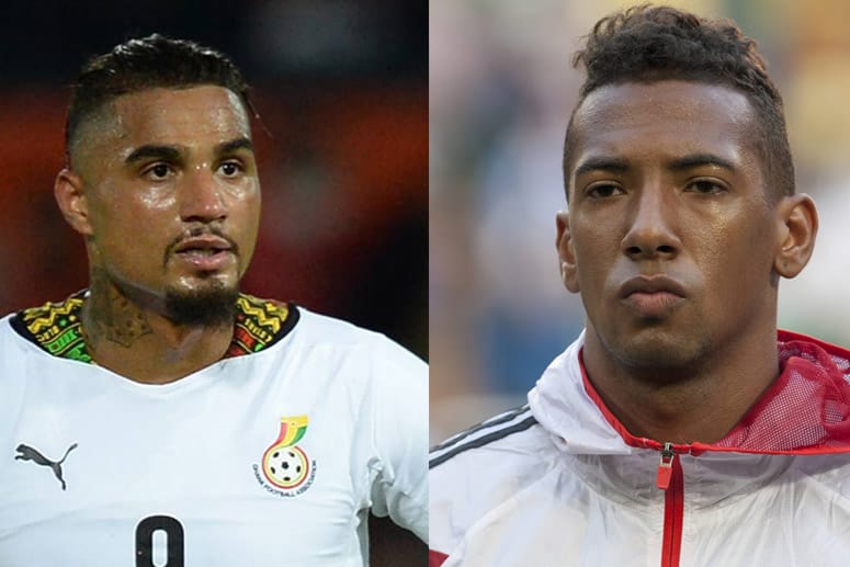 Bruderduell: Kevine-Prince (li.) und Jerome Boateng treffen beim Gruppenspiel Ghana gegen Deutschland aufeinander.