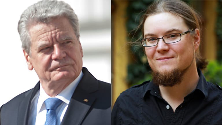 Der Brandenburger Linken-Abgeordnete Norbert Müller hat Gauck als "widerlichen Kriegshetzer" beschimpft