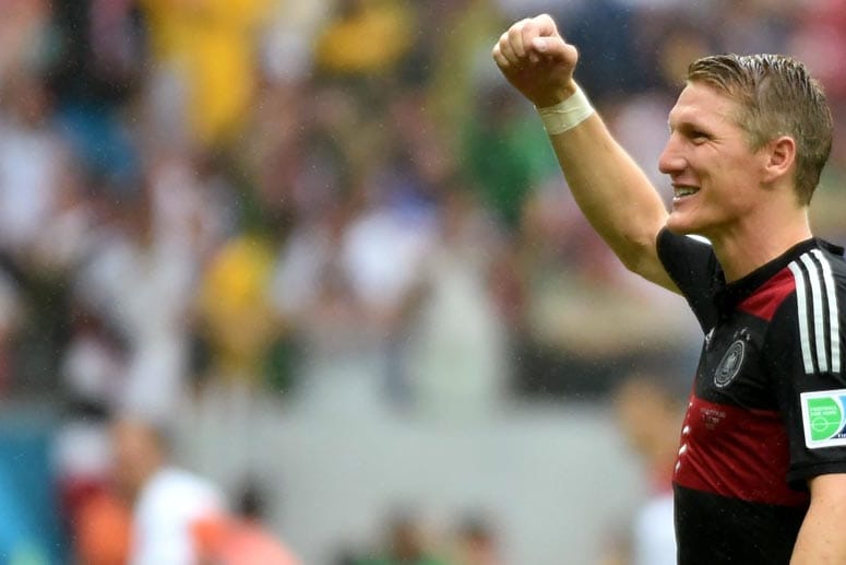 Bastian Schweinsteiger hat nach dem Spiel gegen die USA gut lachen.