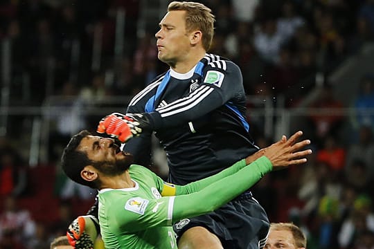 Manuel Neuer war gegen Algerien immer obenauf.