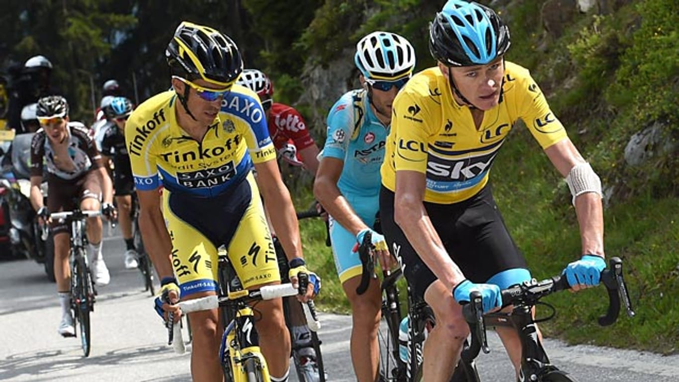 Spitzenkräfte: Alberto Contador (links) und Christopher Froome gehen als die großen Favoriten in die 101. Tour de France.