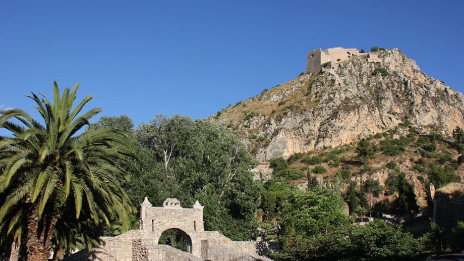 Blick auf die Palmidis-Burg vom Landtor aus.