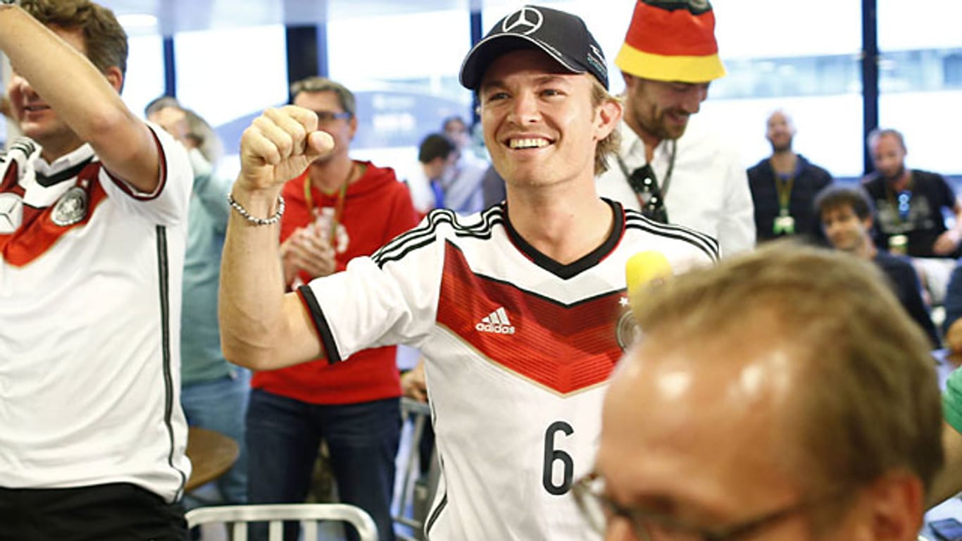 Nationalstolz: Nico Rosberg präsentiert sich als Deutscher.
