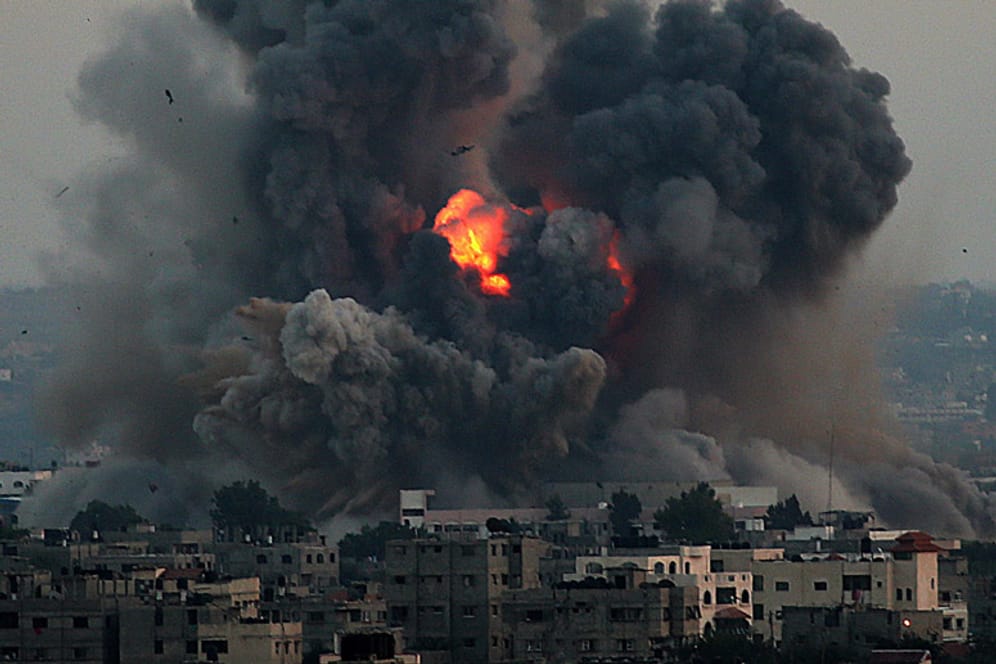 Explosion nach israelischem Luftangriff auf den Gazastreifen