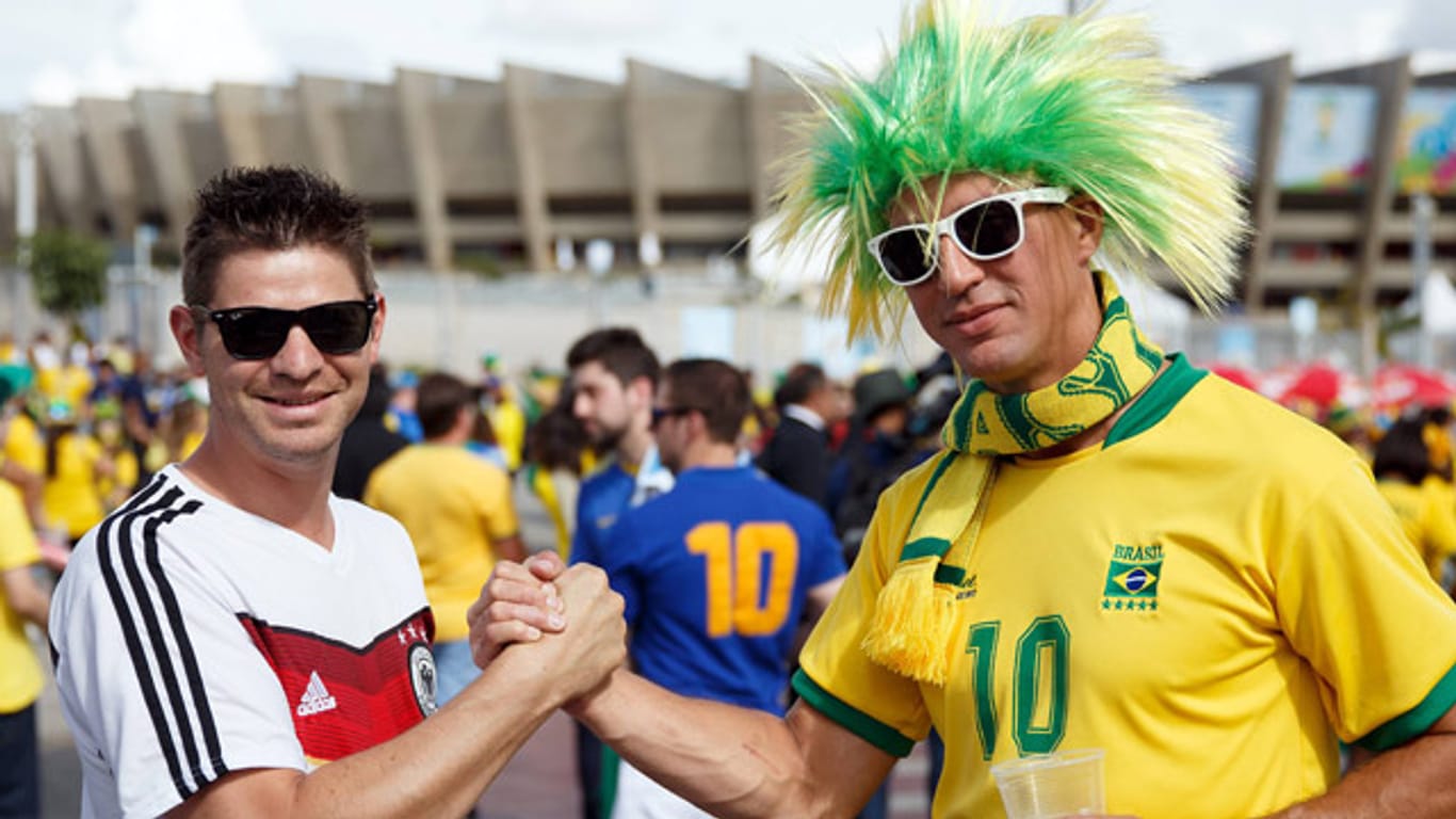 Deutsche und brasilianische Fans dürften im WM-Finale der DFB-Elf gegen Argentinien zusammenhalten.