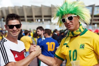 Deutsche und brasilianische Fans dürften im WM-Finale der DFB-Elf gegen Argentinien zusammenhalten.