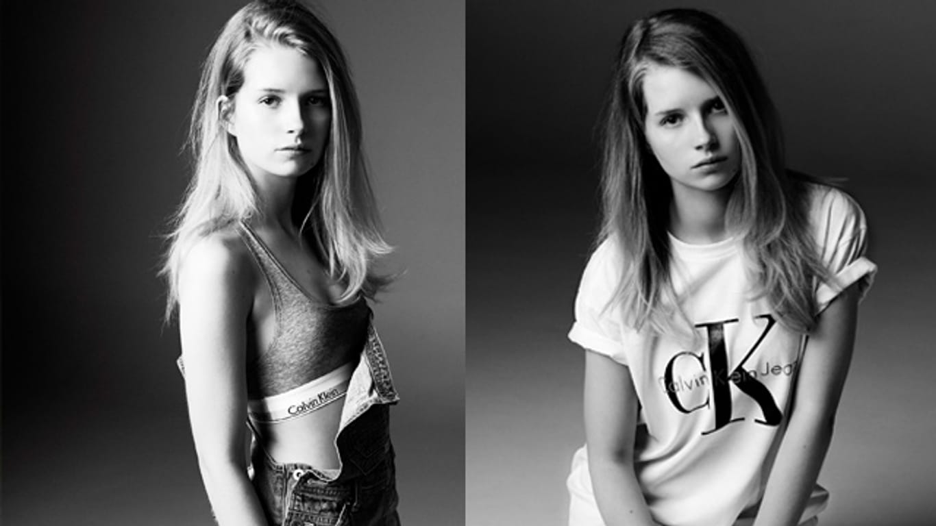 Lottie Moss posiert für das Label Calvin Klein wie einst ihre große Halbschwester Kate Moss.