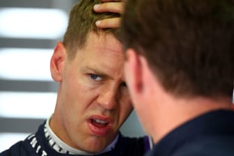 Nicht zufrieden: Weltmeister Sebastian Vettel musste sich im zweiten freien Training in Hockenheim mit Platz acht begnügen.