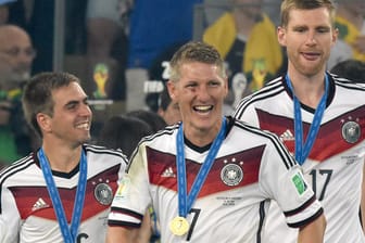 Philipp Lahm, Bastian Schweinsteiger und Per Mertesacker