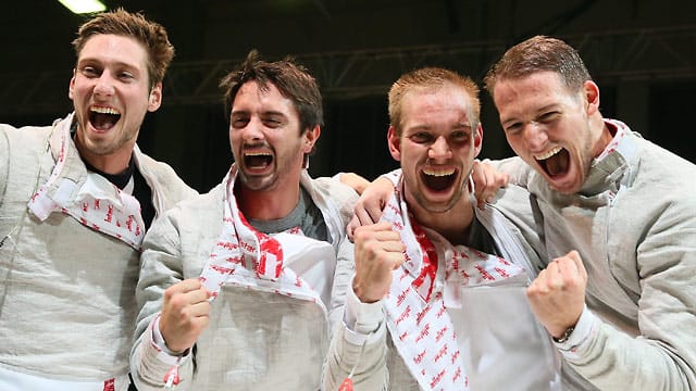 Max Hartung, Matyas Szabo, Benedikt Wagner und Nicolas Limbach (v.li.)