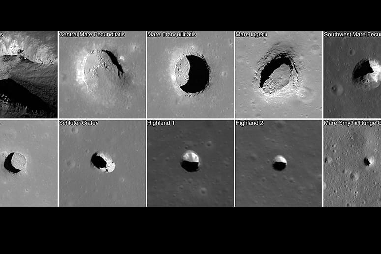 Raumfahrt: Sind diese Löcher ein Hinweis auf große Hohlräume unter der Mondoberfläche?