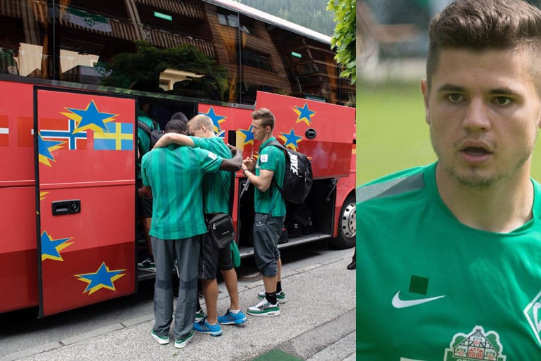Bus verpasst: Werders Jungprofi Marnon Busch wird im Trainingslager vergessen.