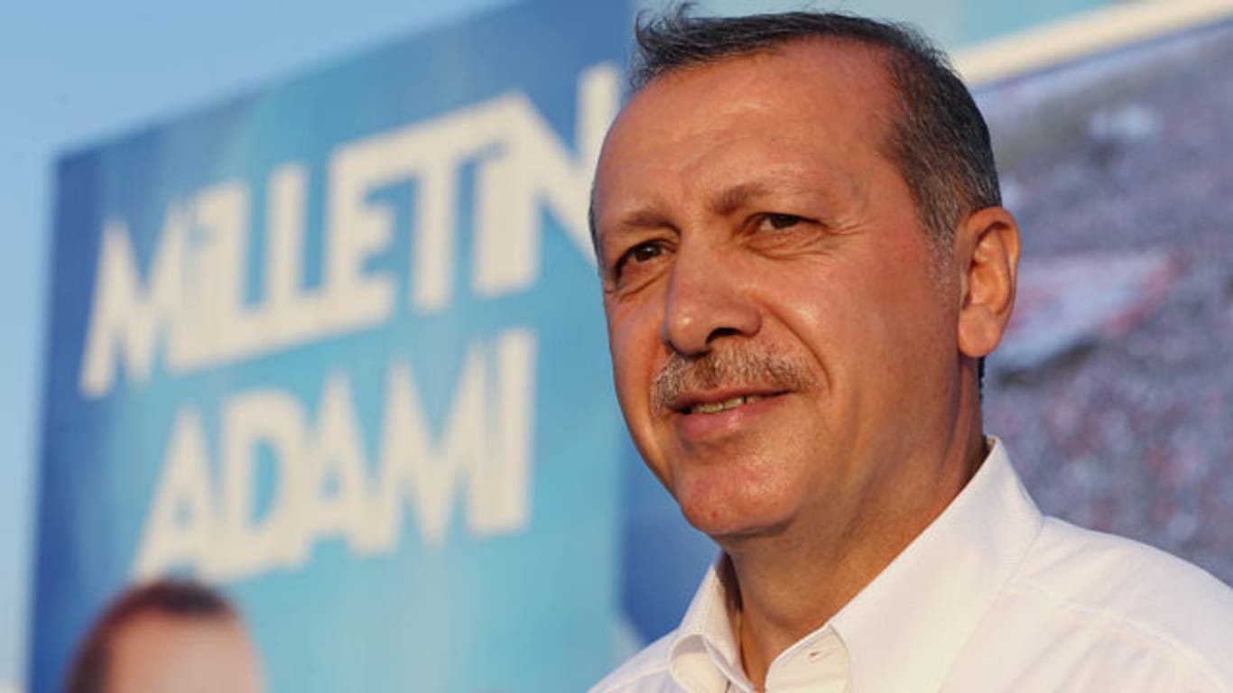 Türkischer Premier Recep Tayyip Erdogan mit besten Chancen, Präsident zu werden