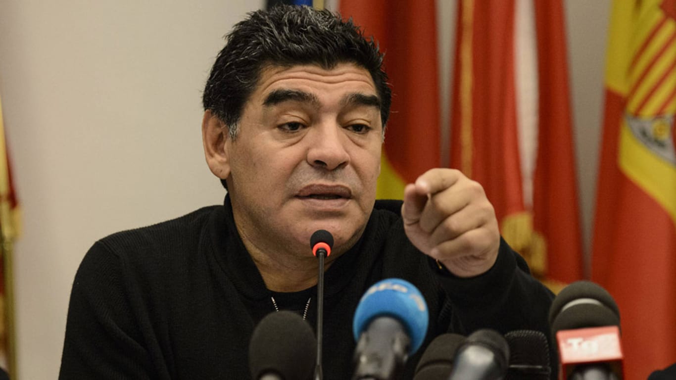 Diego Maradona hat seine Emotionen zuweilen nicht im Griff.
