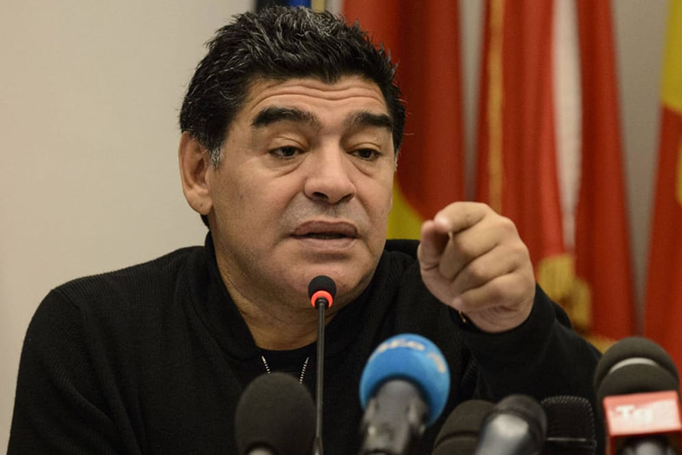 Diego Maradona hat seine Emotionen zuweilen nicht im Griff.
