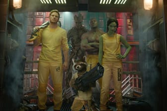 Die Guardians of the Galaxy (v.li.): Peter Quill, Groot, Rocket Raccoon, Drax und Gamora