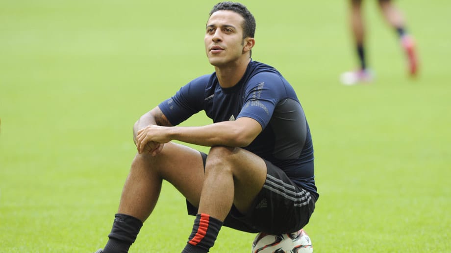 Thiago Alcantara beim Bayern-Training im August.