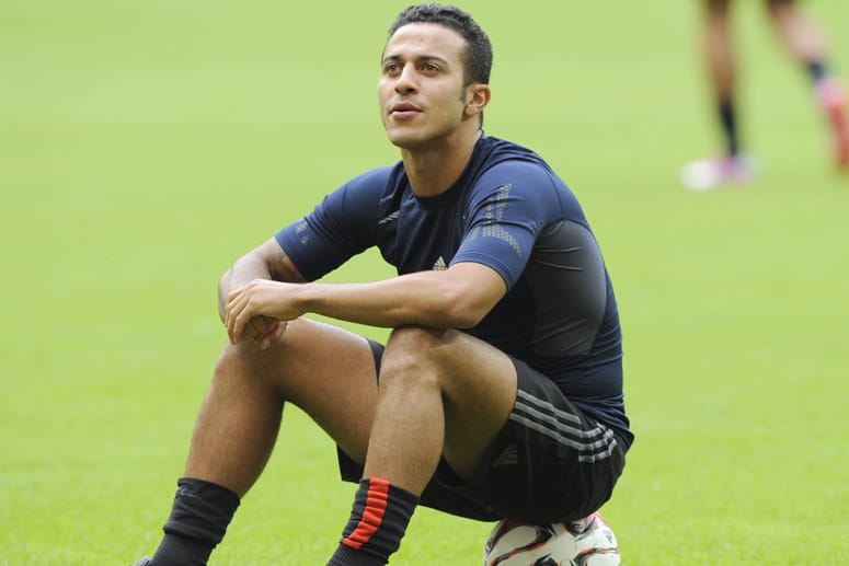 Thiago Alcantara beim Bayern-Training im August.