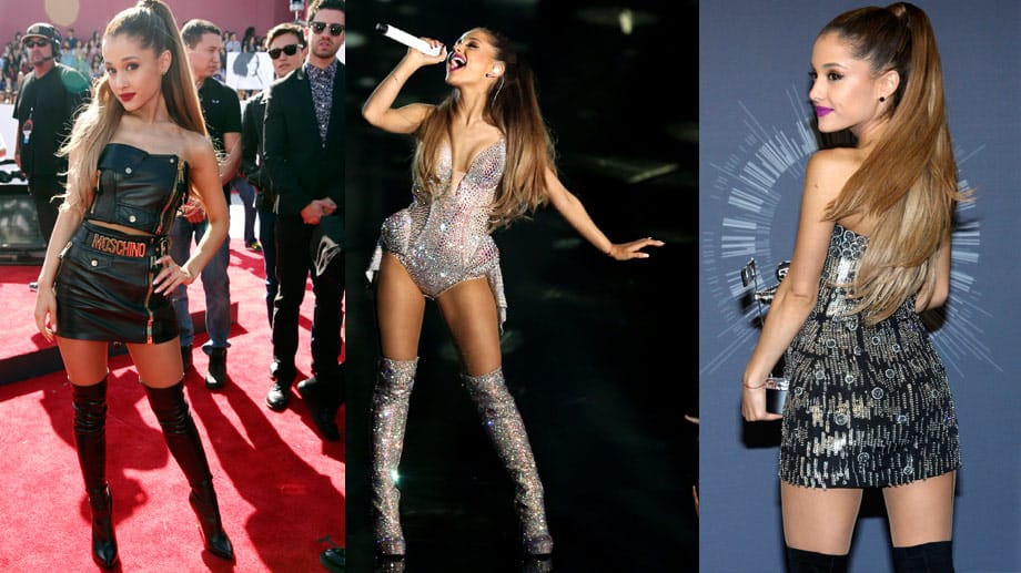 Auch bei Preisverleihungen wie den MTV Awards kann man sich mehrfach umziehen - und immer heiß aussehen. Wie Sängerin Ariana Grande beweist.