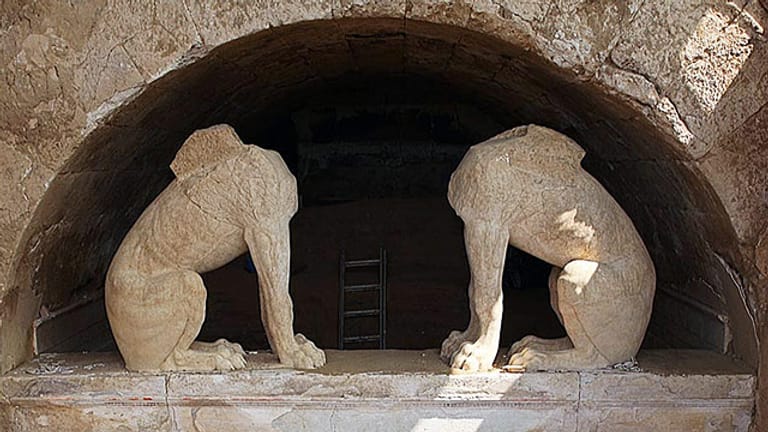 Sensationsfund in Griechenland: Das Grab soll aus der Zeit Alexanders des Großen stammen.